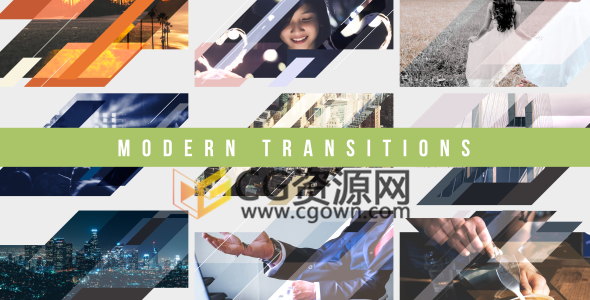 10组图形遮罩视频转场对角线擦拭和分裂屏幕-AE模板下载