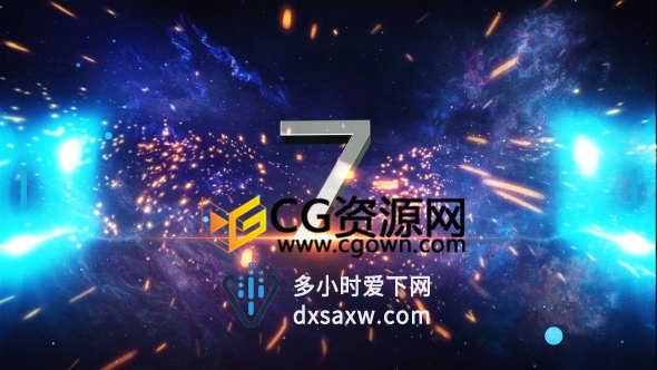 震撼壮丽3D倒计时视频动画10秒开幕开场视频动画AE模板