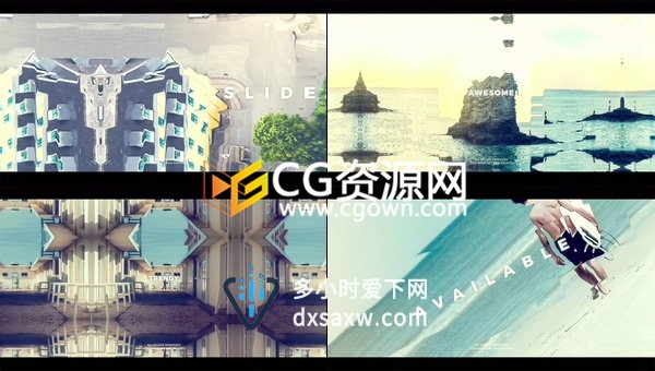 现代幻灯片开场片头制作跺脚节奏快速介绍短片视频-AE模板下载
