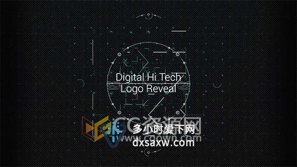 高科技感图形线条演绎LOGO片头动画工程-AE模板下载