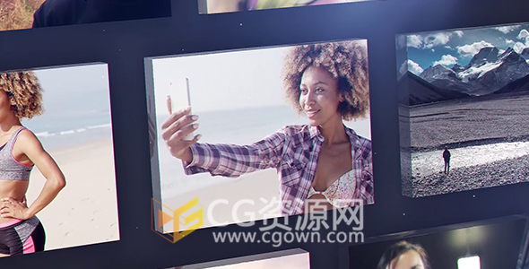 现代立体效果展示照片动画相册视频制作工程AE模板下载