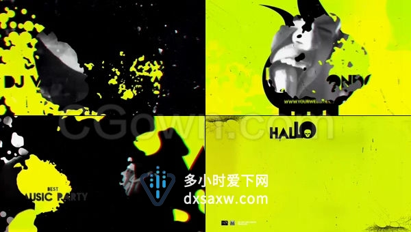 城市音乐之夜派对DJ假日活动万圣节宣传演示媒体开幕介绍预告片-AE模板下载