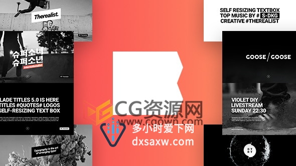 60 Titles 文字标题字幕动画设计工程-AE模板下载
