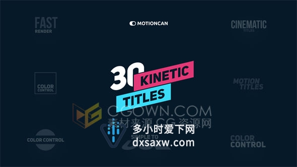 动态标题字幕包装演示文本动画排版设计效果-AE模板下载
