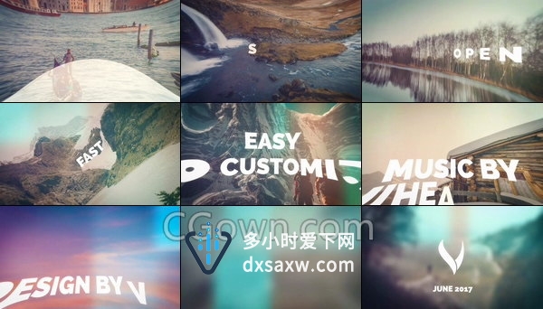 图片快闪图文动画LOGO片头跺脚节奏效果-AE模板下载
