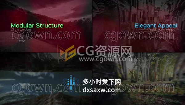 动态大气图片切换片头幻灯片视频制作工程文件-AE模板下载