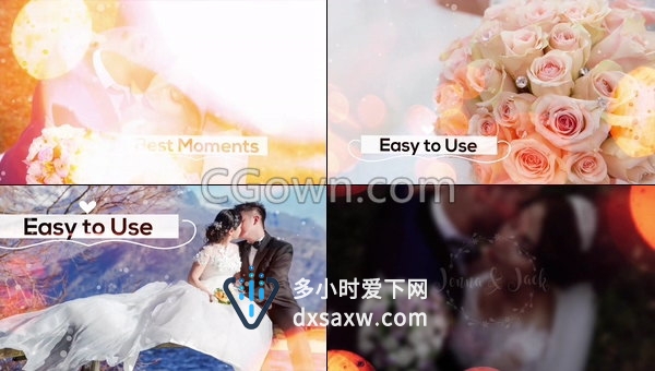 婚礼婚宴结婚现场视频相册视频包装制作工程文件-AE模板下载