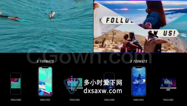 夏季丰富多彩运动训练度假旅行日志动态介绍个性精彩栏目频道宣传视频-AE模板下载