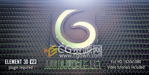 E3D v2制作三维LOGO片头动画六边形纹理效果AE模板