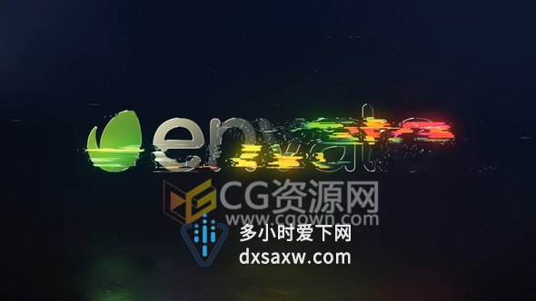 科技感标志片头故障毛刺动感LOGO宣传动画-下载AE模板