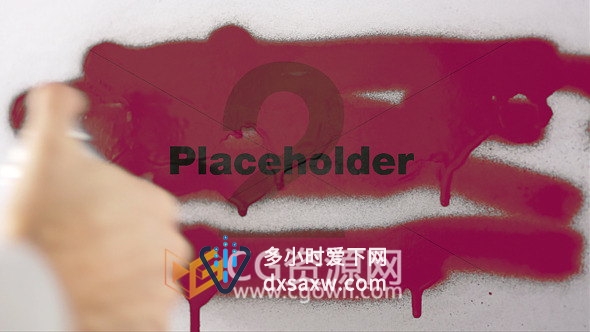 AE模板喷漆油漆彩绘涂鸦遮罩展示图片动画效果