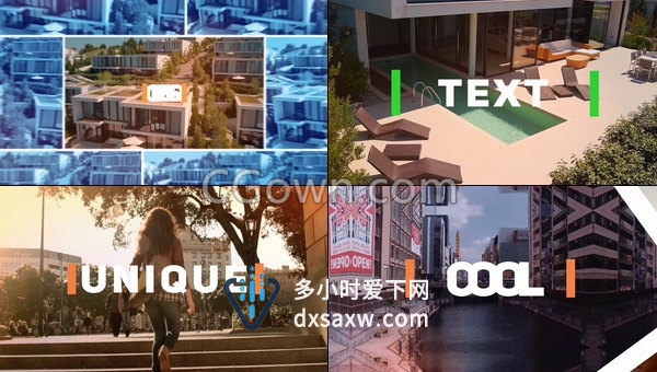 丰富多彩动感城市旅游广场周末时尚活动宣传视频动画-AE模板下载