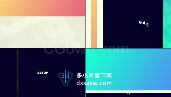 创意排版动感节奏色彩缤纷的现代简约快速切换城市企业宣传视频开场幻灯片-AE模板下载