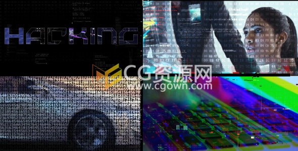 电脑系统故障损坏数字失真动态特效制作宣传视频-AE模板下载