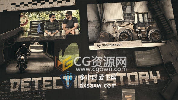 AE模板侦探战争军事游戏电影宣传片头视频制作