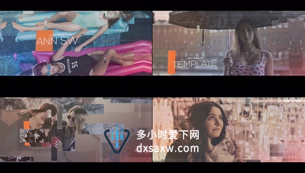 大气图形滑动遮罩视差鼓舞人心开场视频宣传片头-AE模板下载