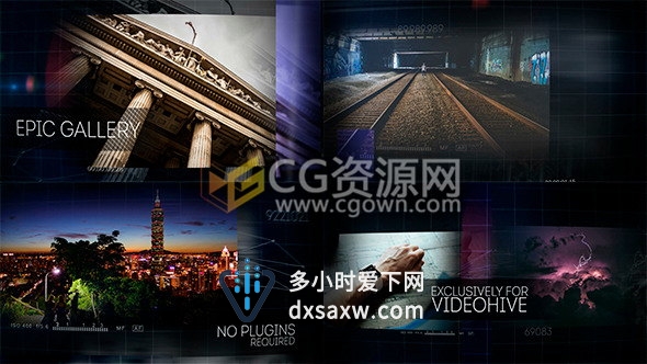 照片或视频制作展示大气片头幻灯片宣传视频-AE模板下载