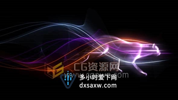 奔跑动物狮子光线痕迹冲击爆炸演绎LOGO动画片头-AE模板工程