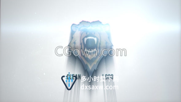 RGB色彩分离毛刺明亮反射Logo动画标志片头-AE模板下载