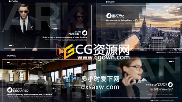 公司幻灯片现代议案演示文稿视频制作工程AE模板