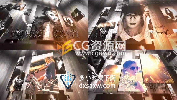 我们的记忆相册视频制作三维空间展示照片动画效果-AE模板工程