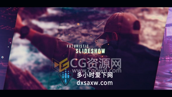 科技感现代公司开场宣传片头图片幻灯片视频AE模板
