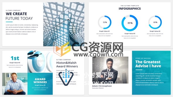 明亮公司商务企业品牌介绍演示视频制作工程-AE模板下载
