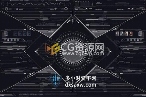 AE模板240组4K分辨率HUD高科技VFX信息图表科幻UI动态元素包
