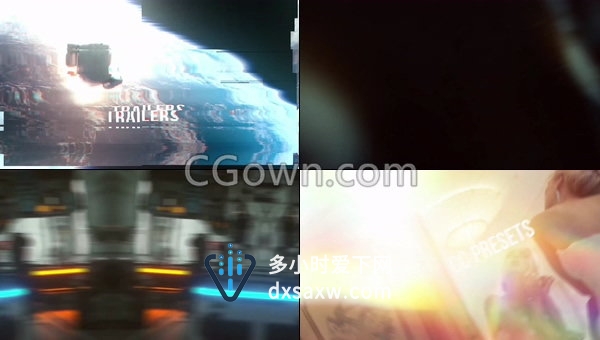 500种视频转场效果12个分类各种条样效果动画-AE模板下载