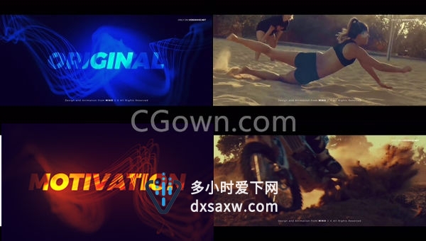 大气运动踪迹粒子特效文字视频宣传片电影预告片-AE模板下载