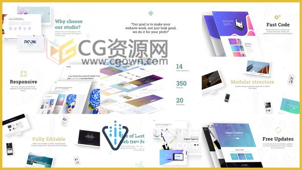 公司网站设计宣传展示动画创业提升商业服务代理广告-AE模板下载