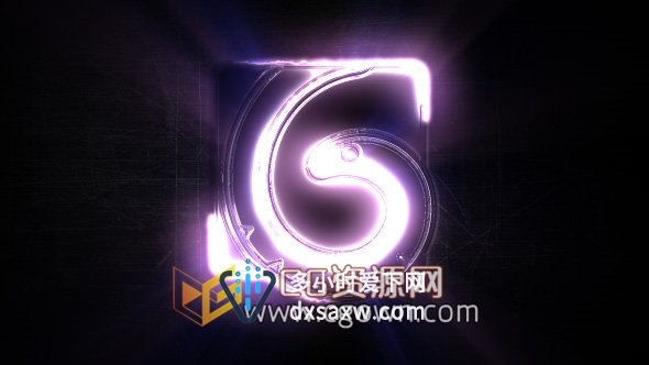 AE模板光效描边发光体积光演绎片头LOGO标志动画