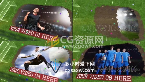 足球之路世界杯回顾宣传视频制作工程文件-AE模板下载