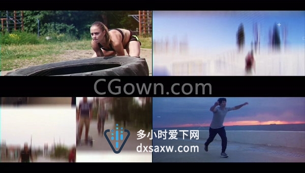 极限运动宣传片头制作体育风格效果视频介绍动画-AE模板下载