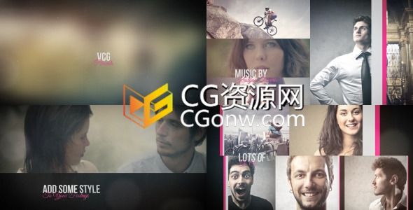 复古图片宣传视频片头动态照片幻灯片摄影模板-AE模板工程