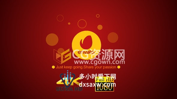 喜庆风格5秒倒计时图形动画演绎LOGO片头工程AE模板