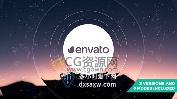 AE模板企业公司LOGO片头圆环视差粒子爆炸标志动画