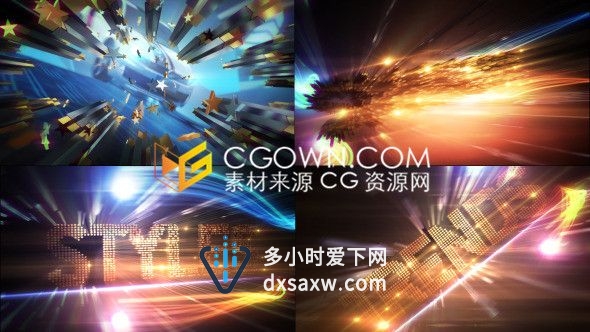 E3D亮丽宣传开场视频时尚闪亮明星介绍包装视频动画-AE模板下载