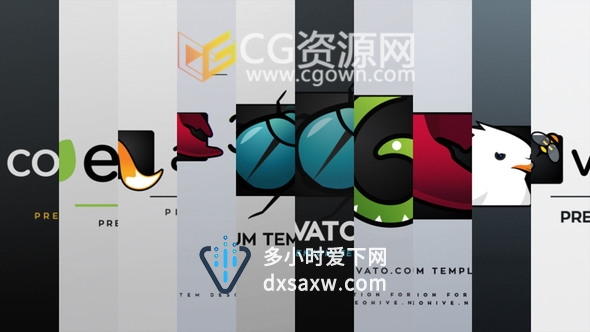10组不同公司商务视频LOGO片头动画带入场效果-AE模板下载