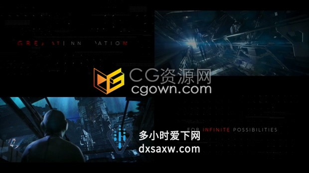 未来科技感冒险悬疑科幻电影预告片-AE模板下载