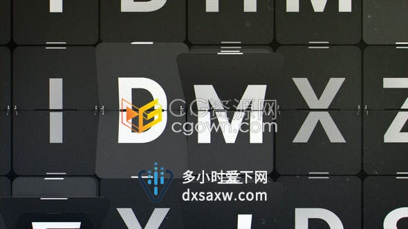 机场航班信息实时更新告示牌LED电子屏翻转面板倒计时字母表动画-AE模板