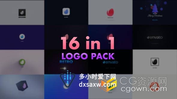 16种简洁现代快速运动企业LOGO标志动画-AE模板下载