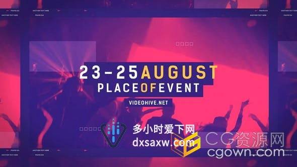 动感激情DJ夜总会派对表演开场白音乐节活动宣传片头-AE模板下载