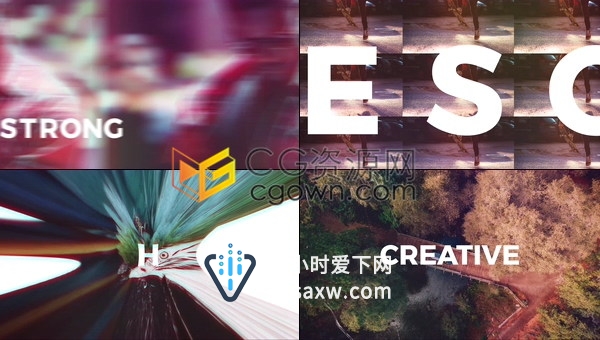 时尚动感照片快速切换极限运动城市宣传介绍预告片头视频制作-AE模板下载