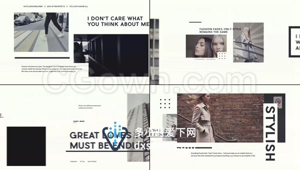 个性时尚魅力模特展示包装宣传片-AE模板下载