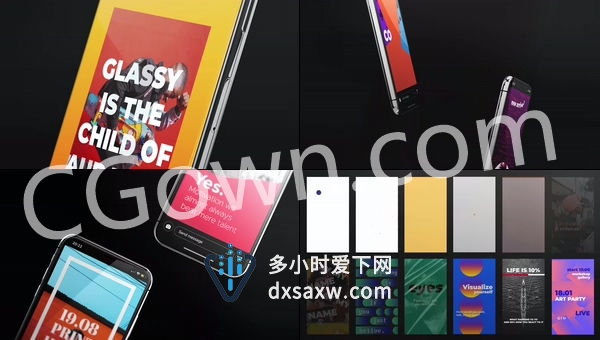 Instagram广告宣传社交媒体推广视频手机竖屏动画展示-AE模板下载