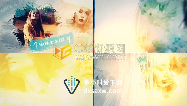 创意水墨笔墨视差动感笔触画笔效果水彩宣传片-AE模板下载