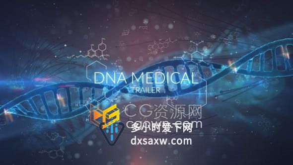 DNA图形动画医疗保健科学解剖学公式医药公司化学介绍医生宣传视频-AE模板下载