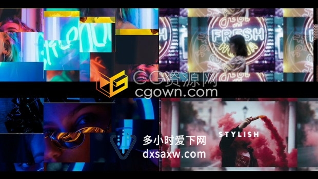 现代快速活力图文错位节奏感城市旅行宣传音乐时尚活动开场白-AE模板下载