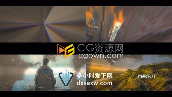 大气史诗般时间线展示幻灯片油墨和视差效果炫酷转场特效视频-AE模板